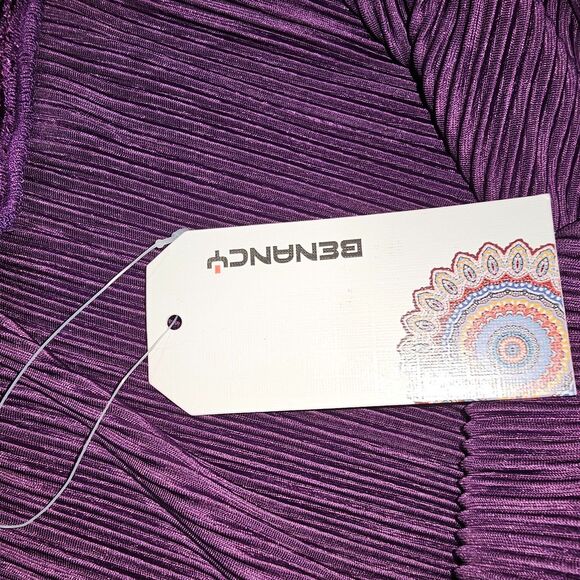 Benancy Purple Velvet Pleated Skirt 2X NWT Holiday Party Going Out Plus Size - Picture 7 of 7